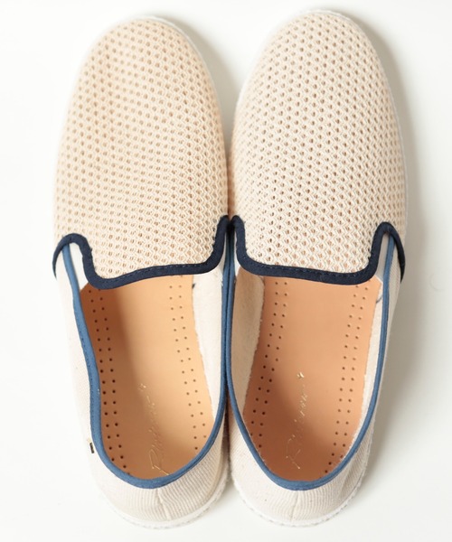 MEN'S BIGI（メンズビギ）の「＜Rivieras（リビエラ）＞ メッシュスリッポン（スリッポン・メンズ・ホワイト/ネイビー・01/02/03/04/05）」の7枚目の写真