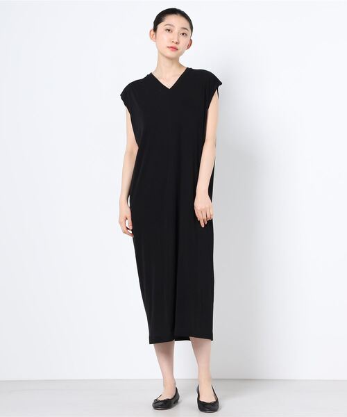 ALWEL（オルウエル）の「ALWEL / ショートスリーブワンピース（ワンピース・レディース・ブラック/アイボリー・MEDIUM）」の3枚目の写真