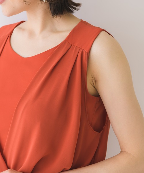 KATHARINE ROSS(キャサリンロス)の「【KATHARINE ROSS】●結婚式 アシメ切替プリーツミディドレス(ドレス・レディース・オレンジ・MEDIUM)」の8枚目の写真