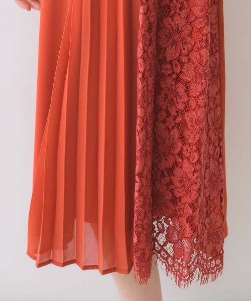 KATHARINE ROSS(キャサリンロス)の「【KATHARINE ROSS】●結婚式 アシメ切替プリーツミディドレス(ドレス・レディース・オレンジ・MEDIUM)」の10枚目の写真