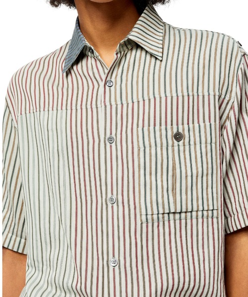 LOEWE（ロエベ）の「ストライプ ショートスリーブ シャツ (コットン)（シャツ/ブラウス・メンズ・マルチ・46）」の3枚目の写真
