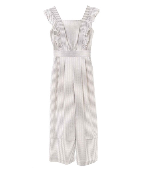 31 Sons de mode（トランテアン　ソン　ドゥ　モード）の「バックリボン肩フリルオールインワン（つなぎ/オールインワン・レディース・オフホワイト/ブルー・38/36）」の9枚目の写真