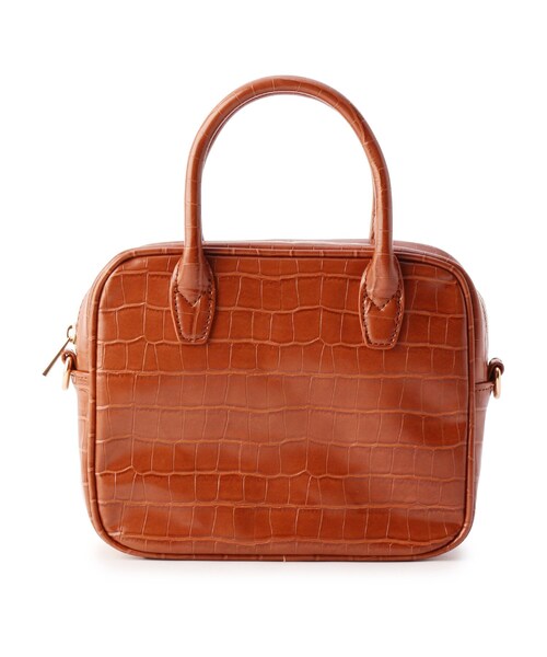 pink adobe（ピンクアドベ）の「◆【2WAY】スクエア ボストンバッグ（ボストンバッグ・レディース・ブラック系/ブラウン系9/ベージュ系/アイボリー系/ブルー系5・00）」の3枚目の写真