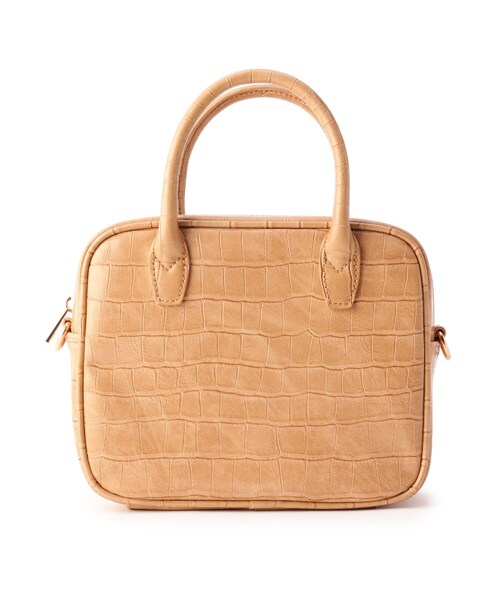 pink adobe（ピンクアドベ）の「◆【2WAY】スクエア ボストンバッグ（ボストンバッグ・レディース・ブラック系/ブラウン系9/ベージュ系/アイボリー系/ブルー系5・00）」の4枚目の写真