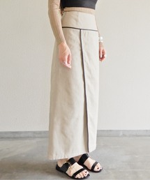 y/m by Yukie | リネンライクパイピングラップスカート(スカート)