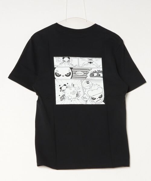 HIPANDA(ハイパンダ)の「HIPANDA ハイパンダ メンズ スノーパンダ漫画プリント 半袖Tシャツ(Tシャツ/カットソー・メンズ・ネイビー/マスタード/ホワイト/ブラック・MEDIUM/X-LARGE/SMALL/XX-LARGE/LARGE)」の15枚目の写真