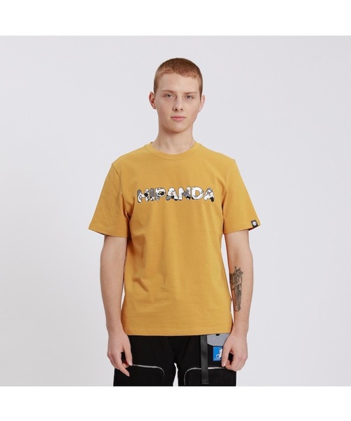 HIPANDA(ハイパンダ)の「HIPANDA ハイパンダ メンズ スノーパンダ漫画プリント 半袖Tシャツ(Tシャツ/カットソー・メンズ・ネイビー/マスタード/ホワイト/ブラック・MEDIUM/X-LARGE/SMALL/XX-LARGE/LARGE)」の16枚目の写真