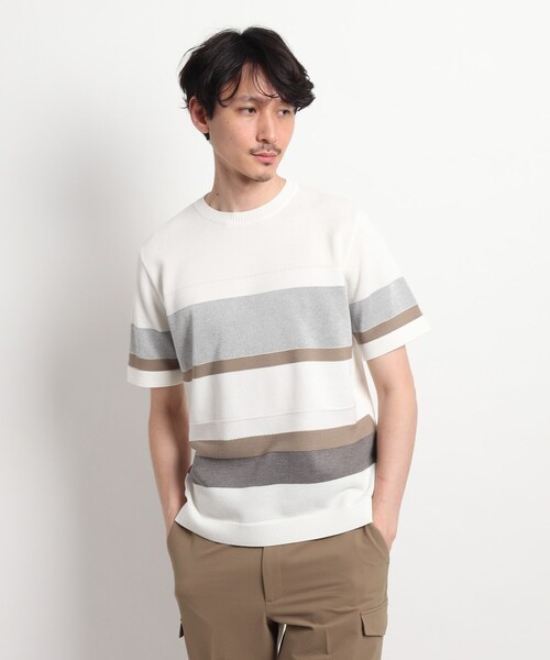 メンズ ボーダー ニットTシャツ TOMORROWLAND （トゥモローランド）の「TOMORROWLAND TRICOT