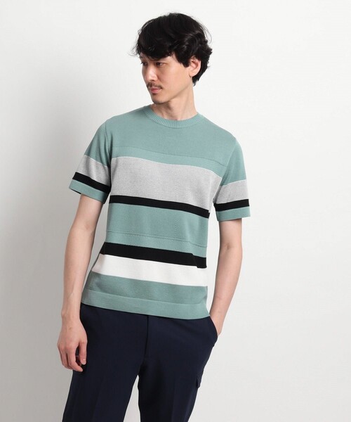 メンズ ボーダー ニットTシャツ TAKEO KIKUCHI（タケオキクチ）の「◇【Sサイズ～】パネル