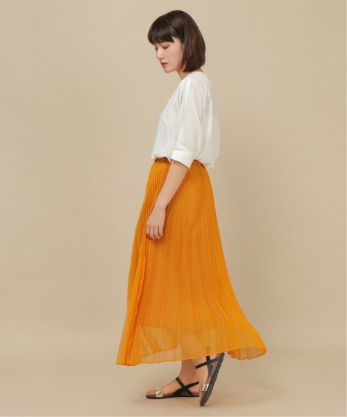 IKKA LOUNGE(イッカラウンジ)の「シアプリーツスカート(スカート・レディース・ブラック/グレー/イエロー・M/L)」の14枚目の写真