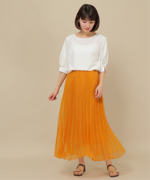 IKKA LOUNGE(イッカラウンジ)の「シアプリーツスカート(スカート・レディース・ブラック/グレー/イエロー・M/L)」の15枚目の写真