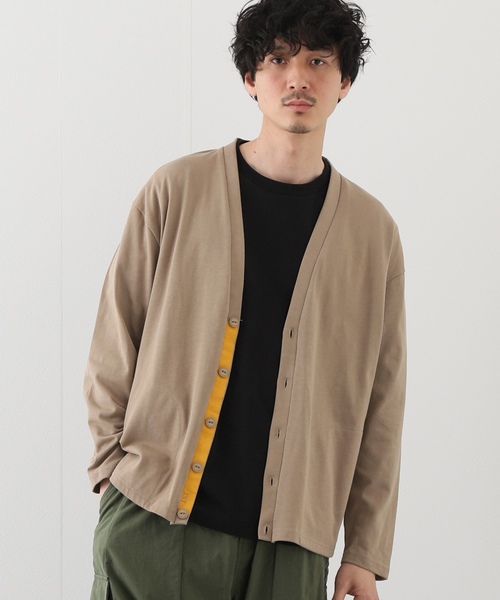 B.C STOCK（ベーセーストック）の「プレーティングカーディガン（カーディガン/ボレロ・メンズ・ホワイト/ライトグレー/ベージュ・MEDIUM/LARGE）」の3枚目の写真
