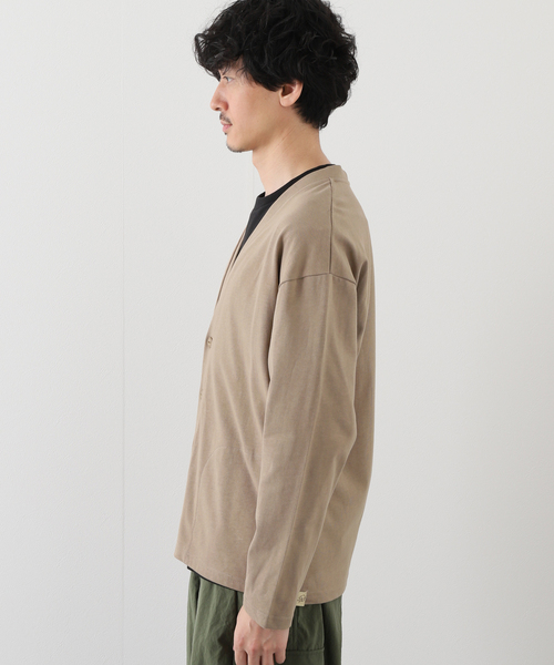 B.C STOCK（ベーセーストック）の「プレーティングカーディガン（カーディガン/ボレロ・メンズ・ホワイト/ライトグレー/ベージュ・MEDIUM/LARGE）」の5枚目の写真