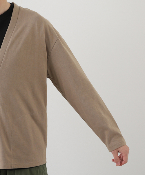 B.C STOCK（ベーセーストック）の「プレーティングカーディガン（カーディガン/ボレロ・メンズ・ホワイト/ライトグレー/ベージュ・MEDIUM/LARGE）」の9枚目の写真