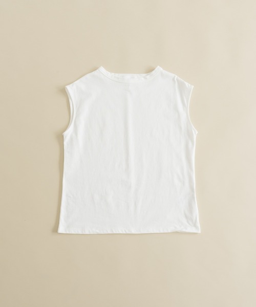 manana suerte(マニャーナスエルテ)の「オーガニックコットン ノースリーブTシャツ(Tシャツ/カットソー・レディース・ブラック/グレー/オフホワイト/ミント/ライトパープル・FREE)」の7枚目の写真
