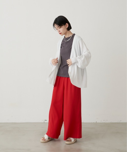 manana suerte(マニャーナスエルテ)の「オーガニックコットン ノースリーブTシャツ(Tシャツ/カットソー・レディース・ブラック/グレー/オフホワイト/ミント/ライトパープル・FREE)」の22枚目の写真