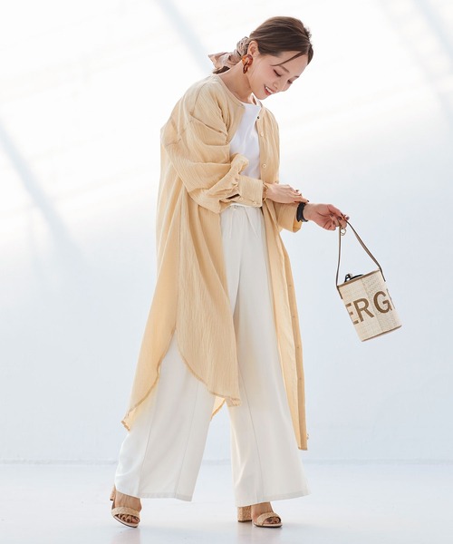 KOBE LETTUCE（コウベレタス）の「ウエストゴムイージーワイドパンツ（その他パンツ・レディース・ブラック/ベージュ/ホワイト系その他/ミント・M/S）」の5枚目の写真