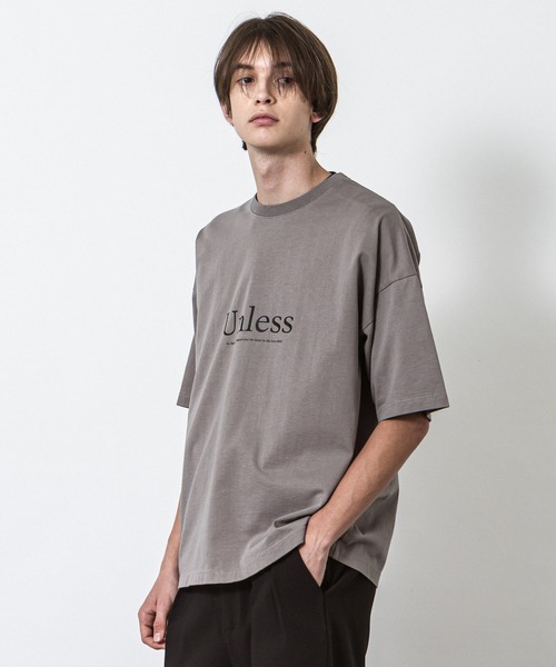 3色 Tシャツ トップス プリント ダメージ ドロップショルダー ♪ SLICK スリック ドロップショルダー プリントTシャツ 5155708 t