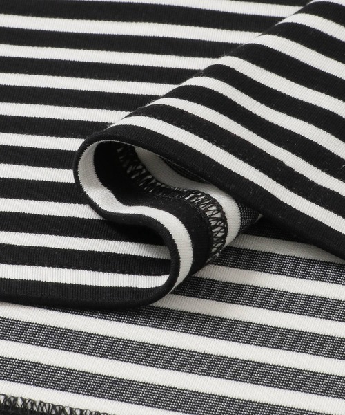 URBAN RESEARCH（アーバンリサーチ）の「ストレッチボーダーTシャツ（Tシャツ/カットソー・メンズ・ブラウン系その他/ホワイト系その他・MEDIUM/LARGE）」の4枚目の写真