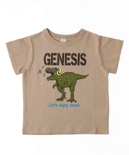 DILASH（ディラッシュ）の「ティラノサウルスTシャツ（Tシャツ/カットソー・キッズ・カーキ/ベージュ・130/120/110/100/150/140/80）」の3枚目の写真