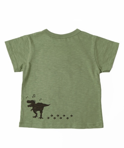 DILASH（ディラッシュ）の「ティラノサウルスTシャツ（Tシャツ/カットソー・キッズ・カーキ/ベージュ・130/120/110/100/150/140/80）」の4枚目の写真