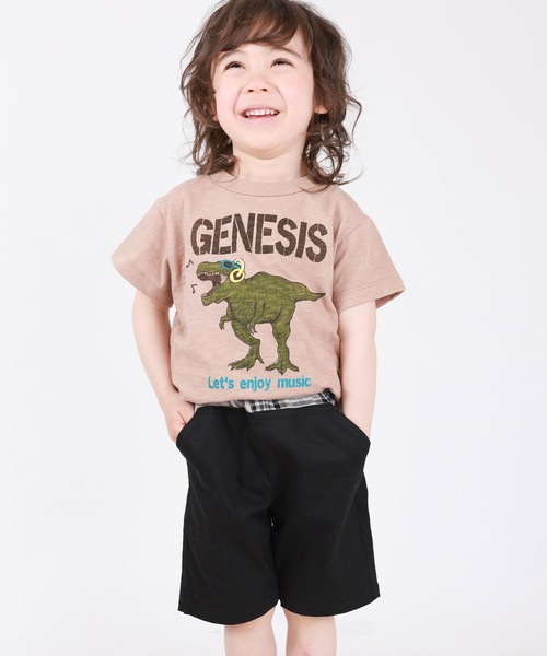 DILASH（ディラッシュ）の「ティラノサウルスTシャツ（Tシャツ/カットソー・キッズ・カーキ/ベージュ・130/120/110/100/150/140/80）」の7枚目の写真