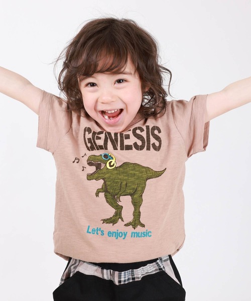 DILASH（ディラッシュ）の「ティラノサウルスTシャツ（Tシャツ/カットソー・キッズ・カーキ/ベージュ・130/120/110/100/150/140/80）」の8枚目の写真