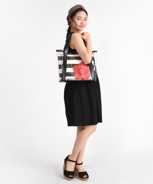 MARY QUANT（マリークワント）の「ボーダーインクリア トート