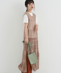 メッシュニットロングワンピース *