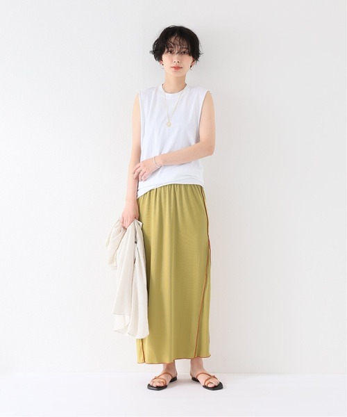 Simplicite(サンプリシテ)の「メローカットソースカート◆(スカート・レディース・ブラック/アイボリー/グリーン・FREE)」の20枚目の写真