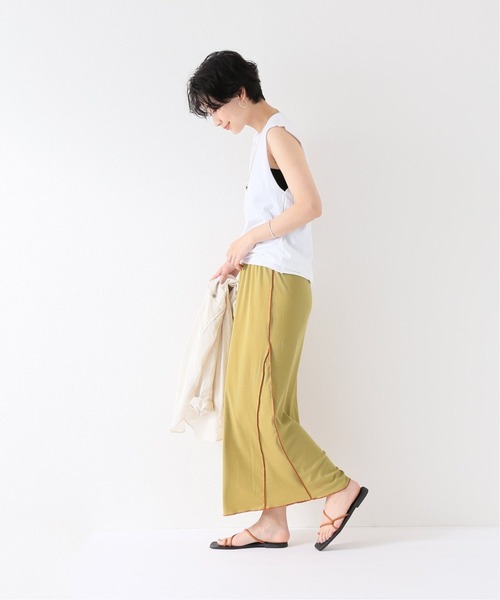 Simplicite(サンプリシテ)の「メローカットソースカート◆(スカート・レディース・ブラック/アイボリー/グリーン・FREE)」の18枚目の写真