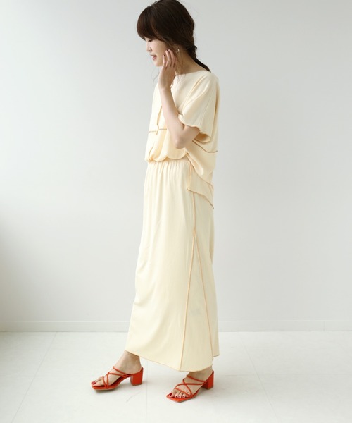 Simplicite(サンプリシテ)の「メローカットソースカート◆(スカート・レディース・ブラック/アイボリー/グリーン・FREE)」の22枚目の写真