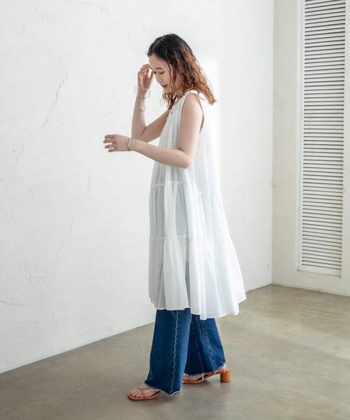 mystic(ミスティック)の「ティアードワンピース(ワンピース・レディース・オフホワイト/グリーン/ブラック・FREE)」の9枚目の写真