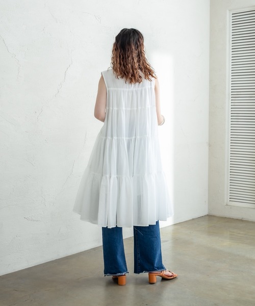 mystic(ミスティック)の「ティアードワンピース(ワンピース・レディース・オフホワイト/グリーン/ブラック・FREE)」の10枚目の写真