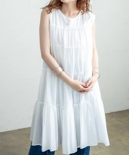 mystic(ミスティック)の「ティアードワンピース(ワンピース・レディース・オフホワイト/グリーン/ブラック・FREE)」の11枚目の写真