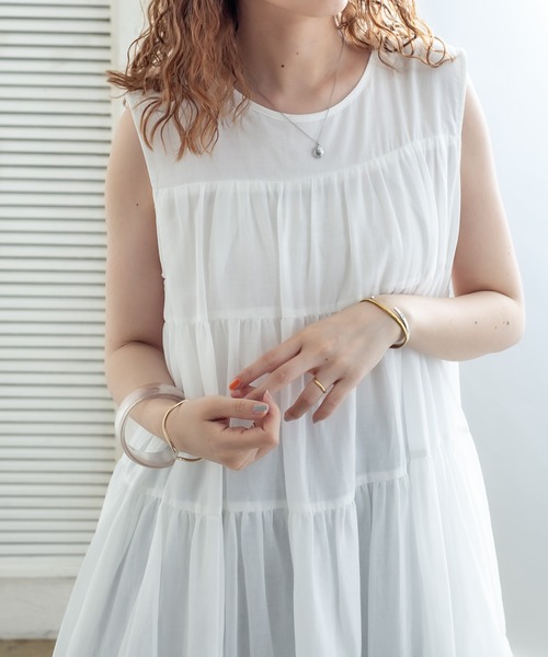 mystic(ミスティック)の「ティアードワンピース(ワンピース・レディース・オフホワイト/グリーン/ブラック・FREE)」の14枚目の写真