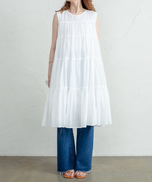 mystic(ミスティック)の「ティアードワンピース(ワンピース・レディース・オフホワイト/グリーン/ブラック・FREE)」の19枚目の写真