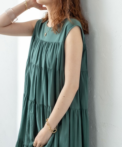 mystic(ミスティック)の「ティアードワンピース(ワンピース・レディース・オフホワイト/グリーン/ブラック・FREE)」の7枚目の写真