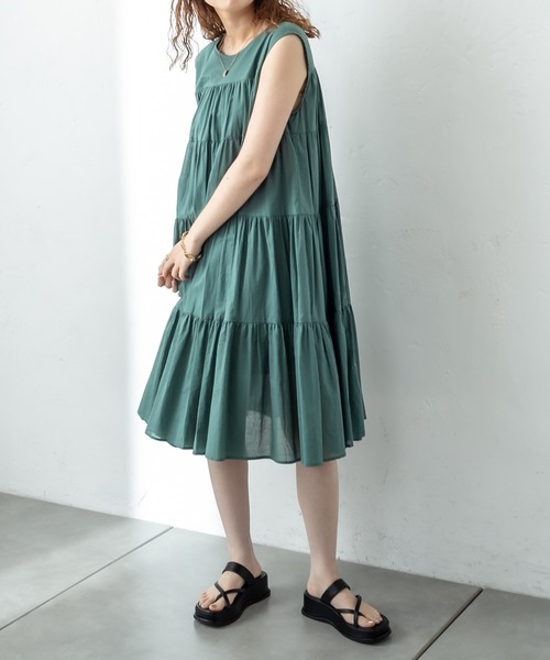 mystic(ミスティック)の「ティアードワンピース(ワンピース・レディース・オフホワイト/グリーン/ブラック・FREE)」の17枚目の写真