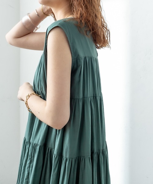 mystic(ミスティック)の「ティアードワンピース(ワンピース・レディース・オフホワイト/グリーン/ブラック・FREE)」の18枚目の写真