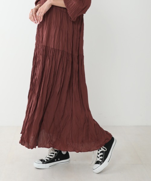 Bou Jeloud（ブージュルード）の「【WEB限定】イージーケア◆ワッシャーワンピース（ワンピース・レディース・ベージュ/ブラウン/ブラック/ブルー/イエロー・FREE）」の16枚目の写真