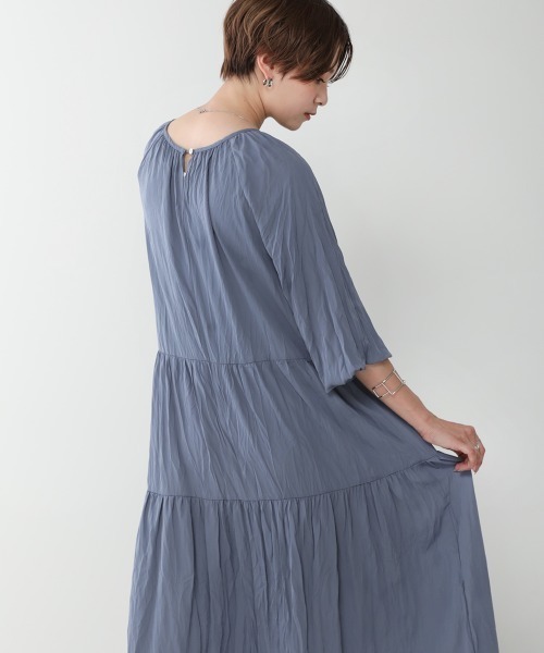 Bou Jeloud（ブージュルード）の「【WEB限定】イージーケア◆ワッシャーワンピース（ワンピース・レディース・ベージュ/ブラウン/ブラック/ブルー/イエロー・FREE）」の12枚目の写真