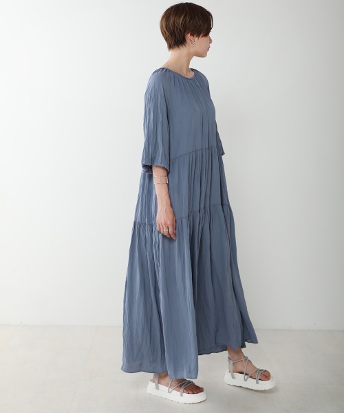 Bou Jeloud（ブージュルード）の「【WEB限定】イージーケア◆ワッシャーワンピース（ワンピース・レディース・ベージュ/ブラウン/ブラック/ブルー/イエロー・FREE）」の13枚目の写真