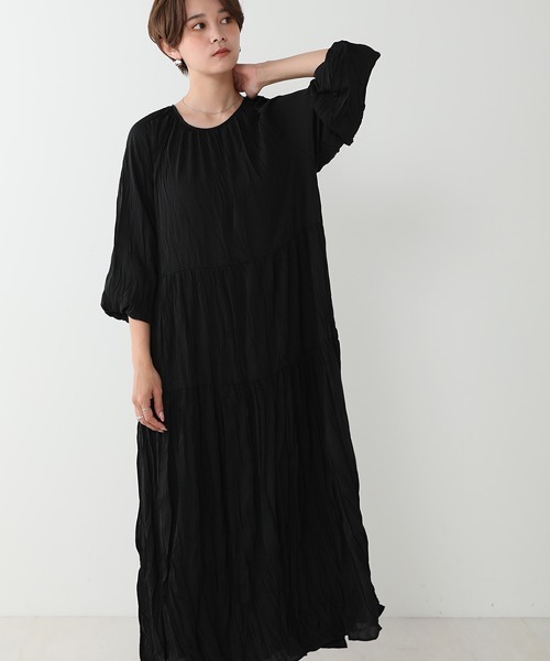 Bou Jeloud（ブージュルード）の「【WEB限定】イージーケア◆ワッシャーワンピース（ワンピース・レディース・ベージュ/ブラウン/ブラック/ブルー/イエロー・FREE）」の19枚目の写真