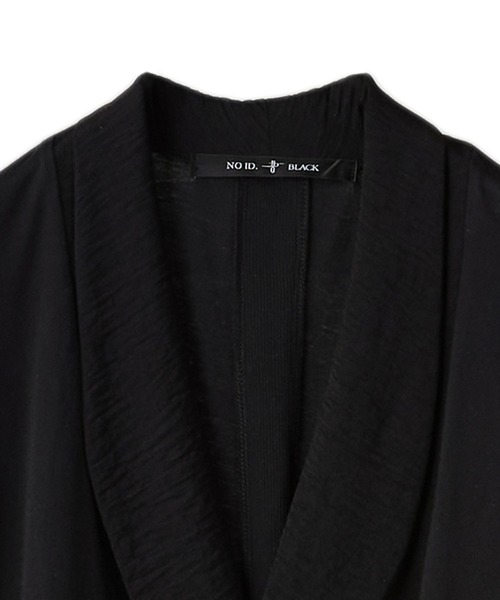 NO ID.(ノーアイディ)の「【NO ID.】Shawl Collar Switching Double Breasted Gown / ショール カラー 切替 ダブル ブレスト ガウン(カーディガン/ボレロ・メンズ・カーキ/ブラック・1/2)」の7枚目の写真