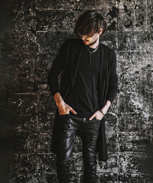 NO ID.(ノーアイディ)の「【NO ID.】Shawl Collar Switching Double Breasted Gown / ショール カラー 切替 ダブル ブレスト ガウン(カーディガン/ボレロ・メンズ・カーキ/ブラック・1/2)」の15枚目の写真