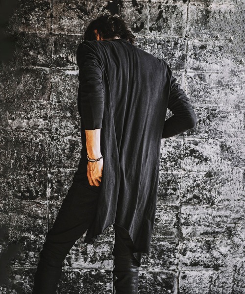 NO ID.(ノーアイディ)の「【NO ID.】Shawl Collar Switching Double Breasted Gown / ショール カラー 切替 ダブル ブレスト ガウン(カーディガン/ボレロ・メンズ・カーキ/ブラック・1/2)」の17枚目の写真