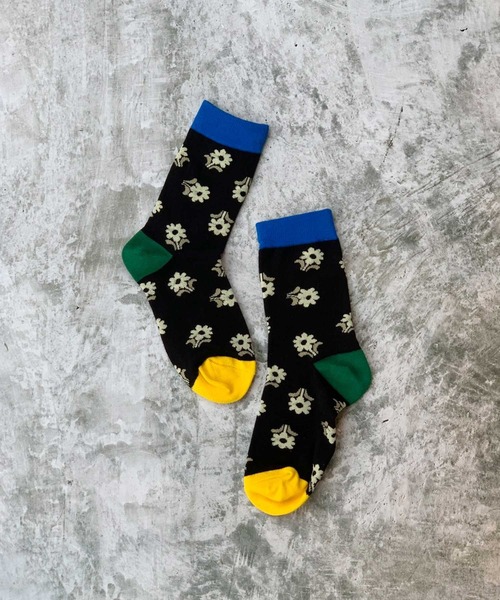 ASH（アッシュ）の「【SOCK11】フラワー柄ソックス（ソックス/靴下・レディース・ブラック・ONE SIZE）」の2枚目の写真
