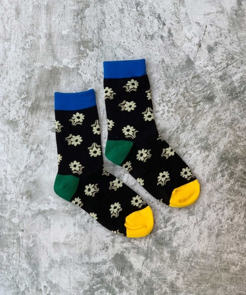 ASH（アッシュ）の「【SOCK11】フラワー柄ソックス（ソックス/靴下・レディース・ブラック・ONE SIZE）」の3枚目の写真
