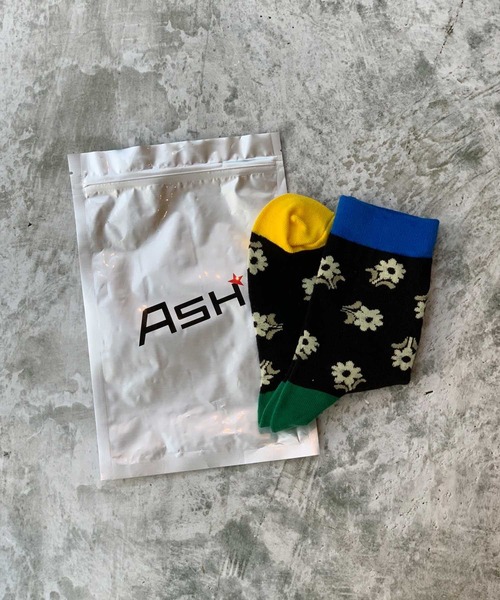 ASH（アッシュ）の「【SOCK11】フラワー柄ソックス（ソックス/靴下・レディース・ブラック・ONE SIZE）」の4枚目の写真